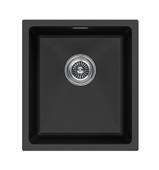 Кухонная мойка Paulmark LUMI 41UNI LU41-BL 46х41 цвет черный